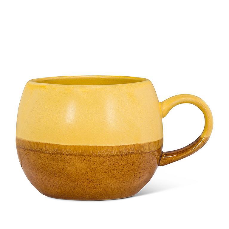 Tri-Colour Yellow Ball Mug